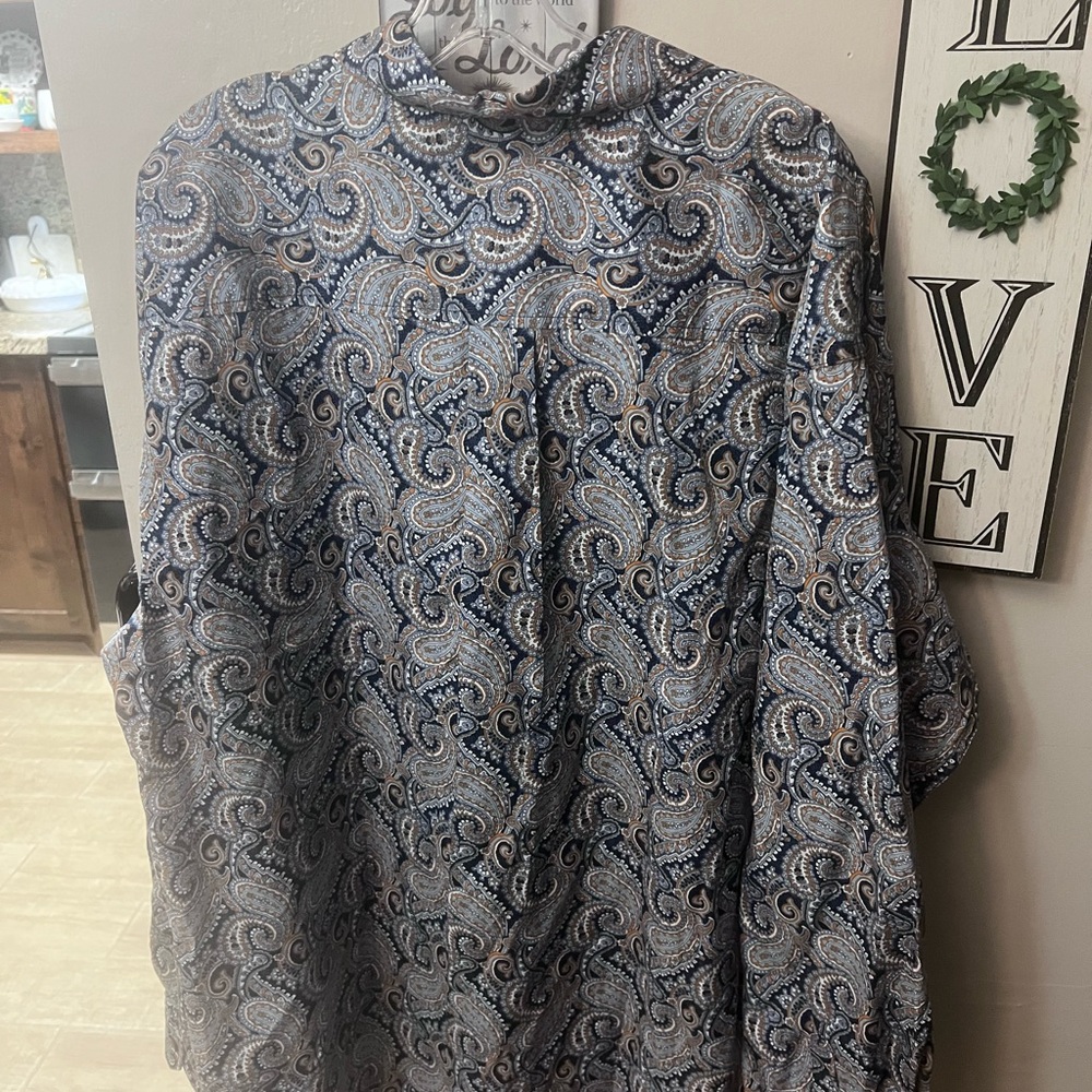 Cinch Paisley Shirt in Blue and Orange